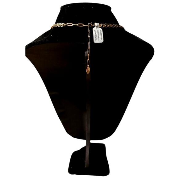 Free People Layered Necklace – Gold & Silver w/ Pearl & Stone Charms (NWT) - Picture 6 of 6